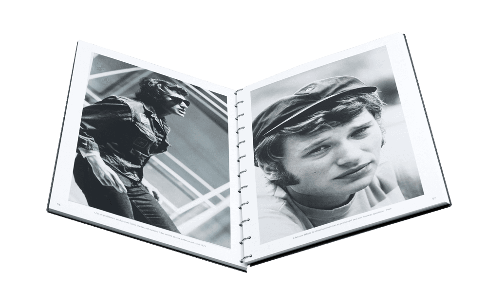 livre photo johnny hallyday ouvert